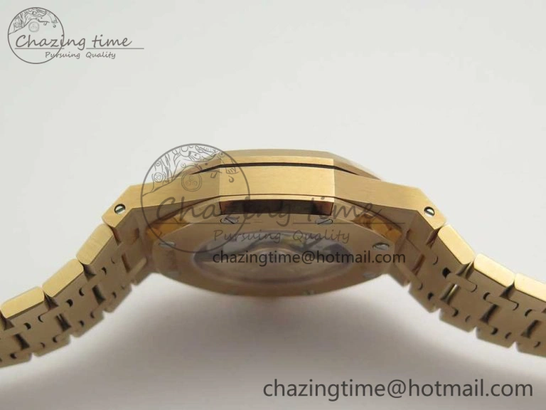 Royal Oak 41mm 15400 RG JF 1:1 Best Edition Black Textured Dial on RG Bracelet A3120 V5