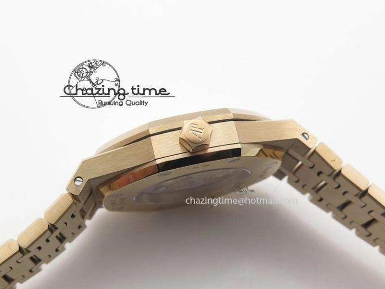 Royal Oak 41mm 15400 RG JF 1:1 Best Edition Blue Dial On RG Bracelet A3120