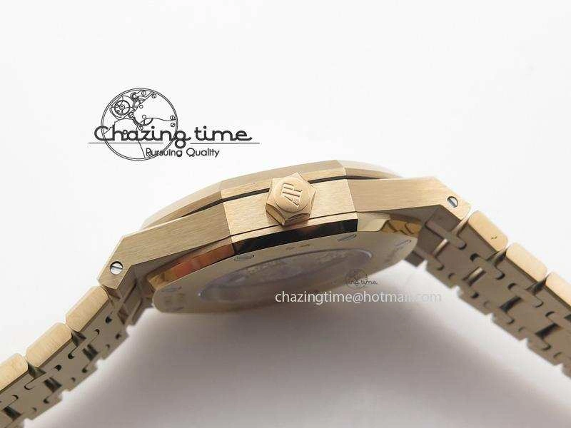 Royal Oak 41mm 15400 RG JF 1:1 Best Edition Blue Dial On RG Bracelet A3120