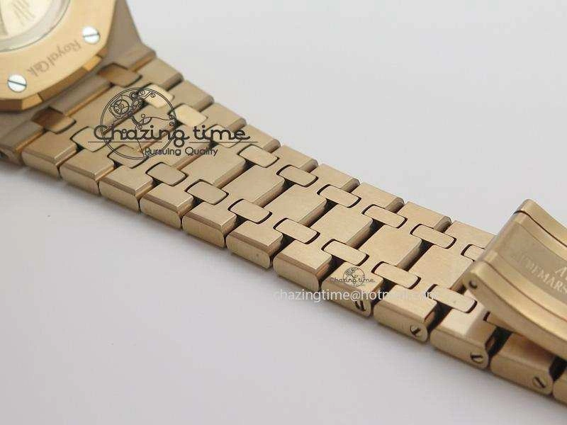 Royal Oak 41mm 15400 RG JF 1:1 Best Edition Blue Dial On RG Bracelet A3120