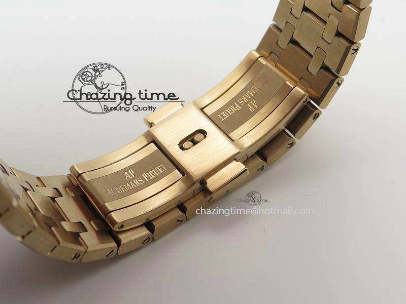 Royal Oak 41mm 15400 RG JF 1:1 Best Edition Blue Dial On RG Bracelet A3120