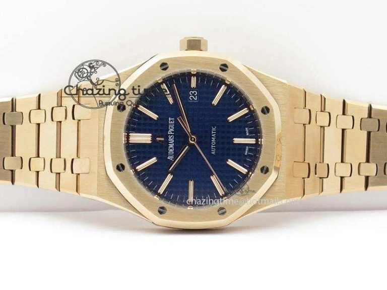 Royal Oak 41mm 15400 RG JF 1:1 Best Edition Blue Dial On RG Bracelet A3120