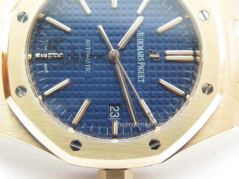 Royal Oak 41mm 15400 RG JF 1:1 Best Edition Blue Dial On RG Bracelet A3120