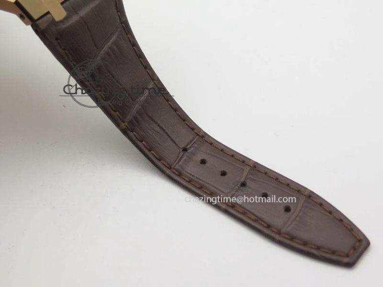 Royal Oak 41mm 15400 RG JF 1:1 Best Edition Silver Dial On Brown Leather Strap A3120