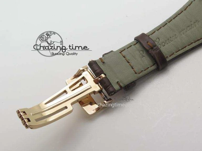 Royal Oak 41mm 15400 RG JF 1:1 Best Edition Silver Dial On Brown Leather Strap A3120