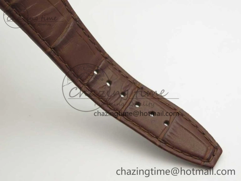 Royal Oak 41mm 15400 RG JF 1:1 Best Edition White Textured Dial on Brown Leather Strap A3120 V5