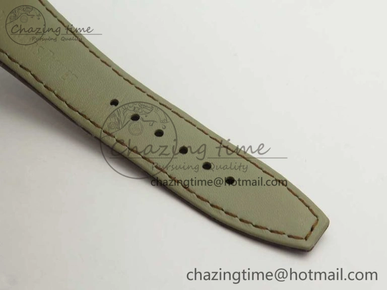 Royal Oak 41mm 15400 RG JF 1:1 Best Edition White Textured Dial on Brown Leather Strap A3120 V5
