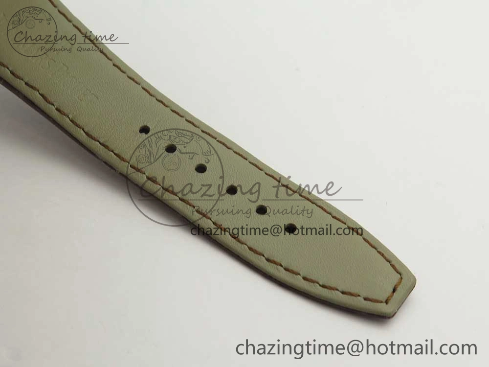 Royal Oak 41mm 15400 RG JF 1:1 Best Edition White Textured Dial on Brown Leather Strap A3120 V5