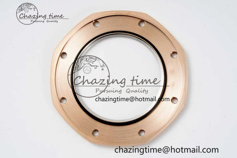 Royal Oak 41mm 15400 RG ZF 1:1 Best Edition Black Textured Dial on RG Bracelet V2 SA3120 Super Clone