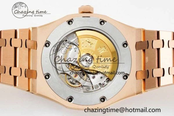 Royal Oak 41mm 15400 RG ZF 1:1 Best Edition Blue Textured Dial on RG Bracelet V2 SA3120 Super Clone
