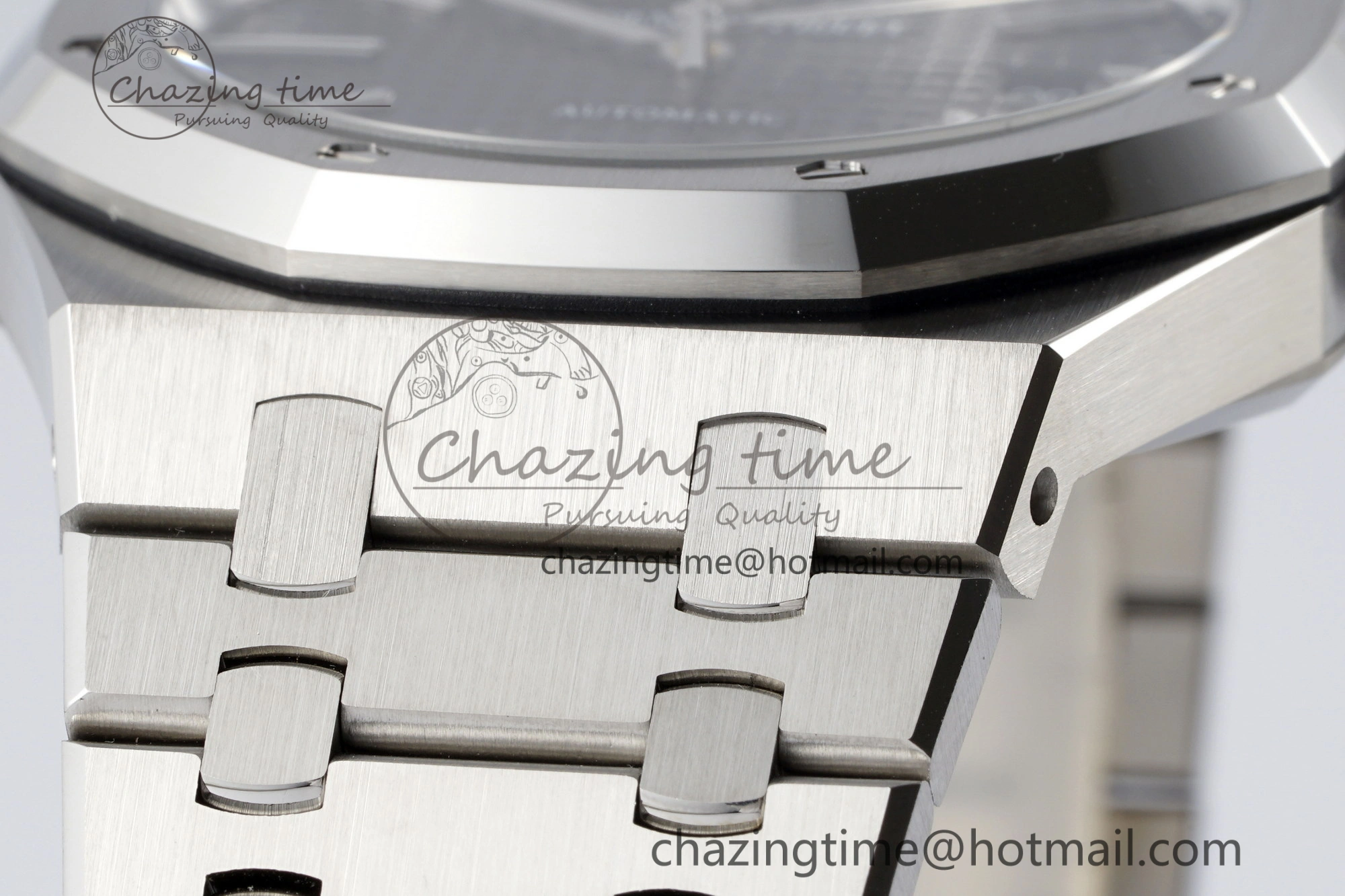 Royal Oak 41mm 15400 SS APSF 1:1 Best Edition Black Textured Dial on SS Bracelet A3120 Super Clone V2