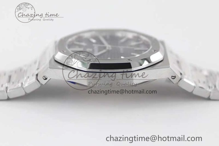 Royal Oak 41mm 15400 SS APSF 1:1 Best Edition Black Textured Dial on SS Bracelet A3120 Super Clone