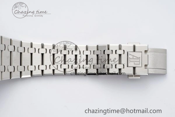Royal Oak 41mm 15400 SS APSF 1:1 Best Edition Blue Textured Dial on SS Bracelet A3120 Super Clone V2