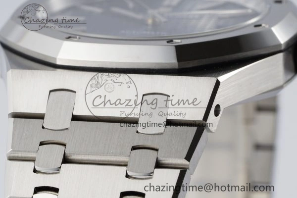 Royal Oak 41mm 15400 SS APSF 1:1 Best Edition Blue Textured Dial on SS Bracelet A3120 Super Clone V2