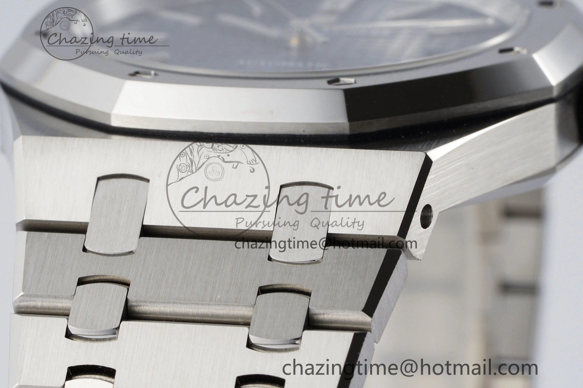 Royal Oak 41mm 15400 SS APSF 1:1 Best Edition Blue Textured Dial on SS Bracelet A3120 Super Clone V2