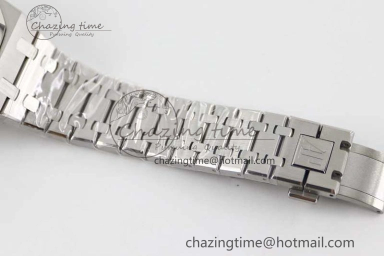 Royal Oak 41mm 15400 SS APSF 1:1 Best Edition Blue Textured Dial on SS Bracelet A3120 Super Clone
