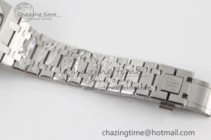 Royal Oak 41mm 15400 SS APSF 1:1 Best Edition Blue Textured Dial on SS Bracelet A3120 Super Clone