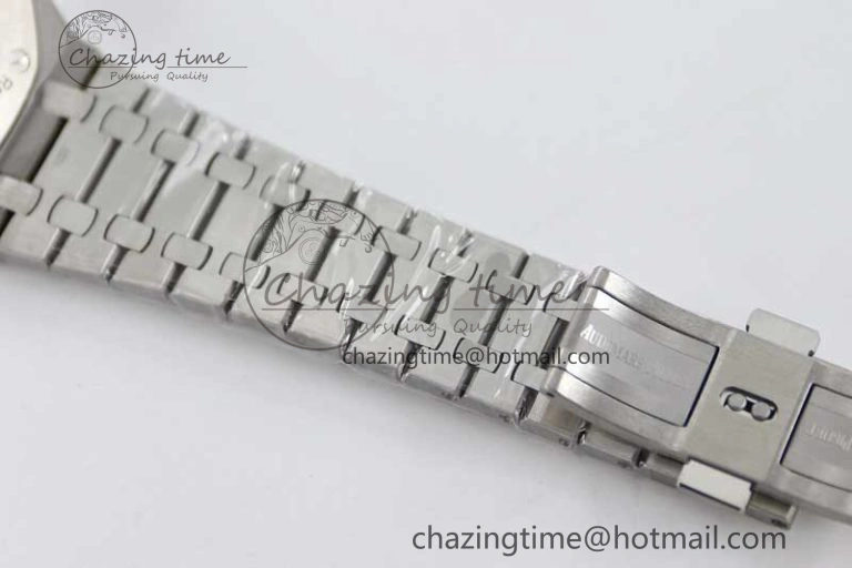 Royal Oak 41mm 15400 SS APSF 1:1 Best Edition Blue Textured Dial on SS Bracelet A3120 Super Clone