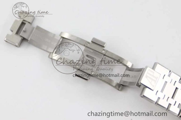 Royal Oak 41mm 15400 SS APSF 1:1 Best Edition Blue Textured Dial on SS Bracelet A3120 Super Clone