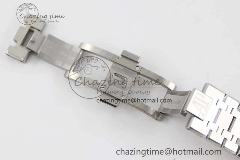 Royal Oak 41mm 15400 SS APSF 1:1 Best Edition Blue Textured Dial on SS Bracelet A3120 Super Clone