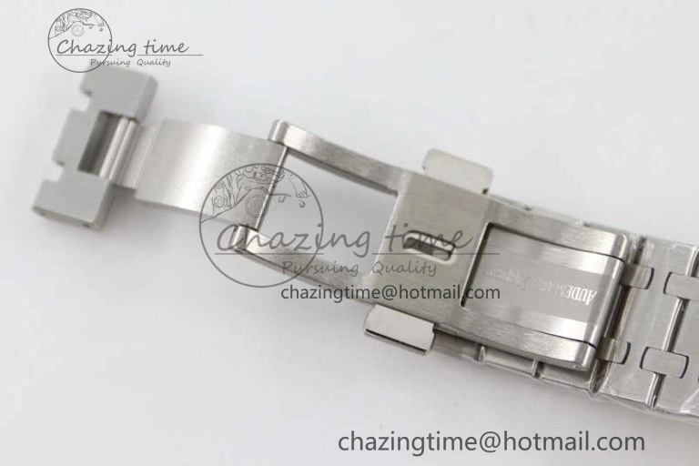 Royal Oak 41mm 15400 SS APSF 1:1 Best Edition Blue Textured Dial on SS Bracelet A3120 Super Clone