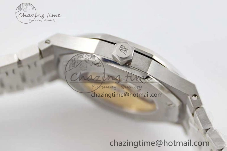 Royal Oak 41mm 15400 SS APSF 1:1 Best Edition Blue Textured Dial on SS Bracelet A3120 Super Clone