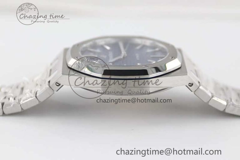 Royal Oak 41mm 15400 SS APSF 1:1 Best Edition Blue Textured Dial on SS Bracelet A3120 Super Clone