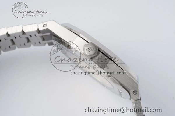 Royal Oak 41mm 15400 SS APSF 1:1 Best Edition Gray Textured Dial on SS Bracelet A3120 Super Clone V2
