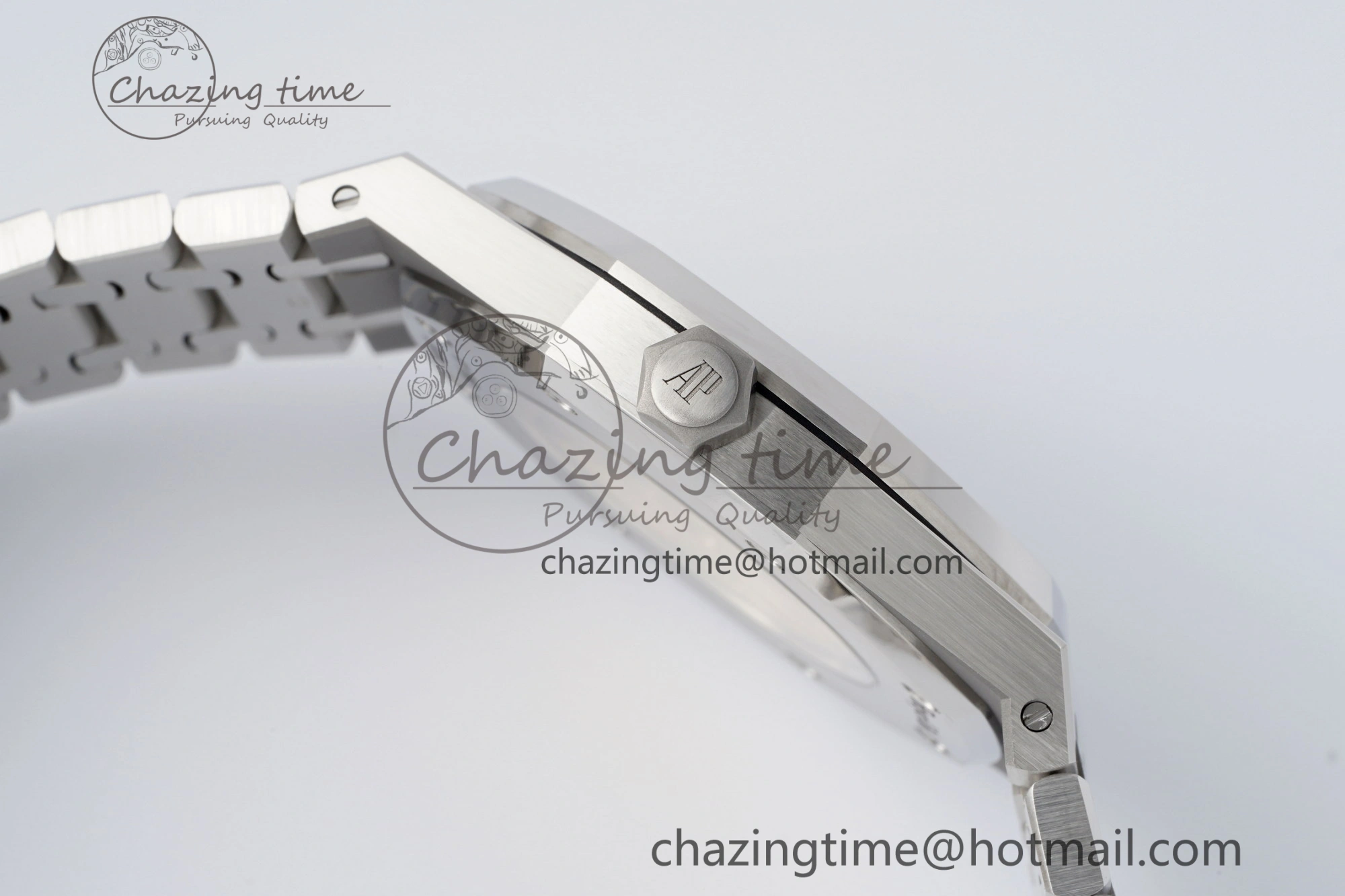 Royal Oak 41mm 15400 SS APSF 1:1 Best Edition Gray Textured Dial on SS Bracelet A3120 Super Clone V2