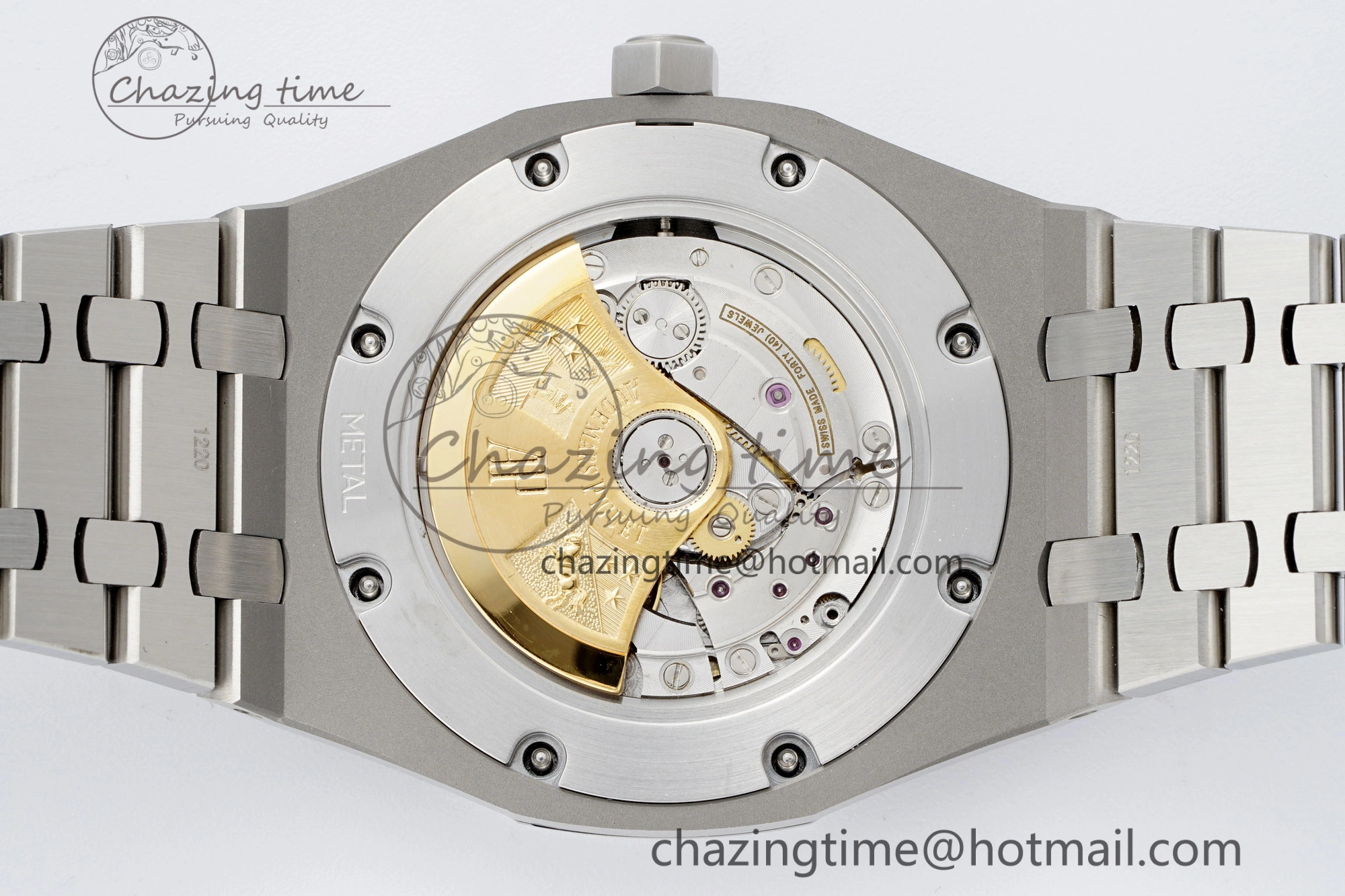 Royal Oak 41mm 15400 SS APSF 1:1 Best Edition Gray Textured Dial on SS Bracelet A3120 Super Clone V2