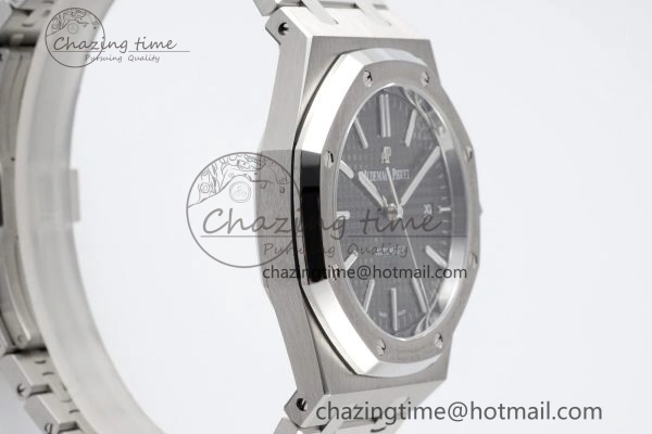 Royal Oak 41mm 15400 SS APSF 1:1 Best Edition Gray Textured Dial on SS Bracelet A3120 Super Clone V2