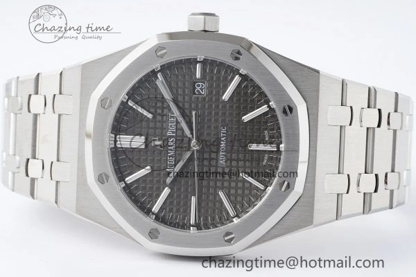 Royal Oak 41mm 15400 SS APSF 1:1 Best Edition Gray Textured Dial on SS Bracelet A3120 Super Clone V2
