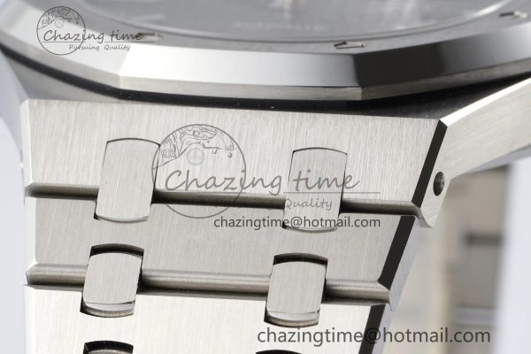 Royal Oak 41mm 15400 SS APSF 1:1 Best Edition Gray Textured Dial on SS Bracelet A3120 Super Clone V2