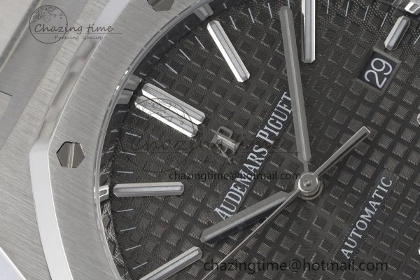 Royal Oak 41mm 15400 SS APSF 1:1 Best Edition Gray Textured Dial on SS Bracelet A3120 Super Clone V2