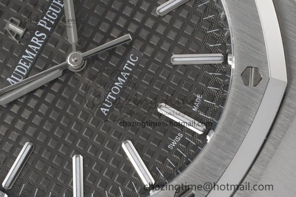 Royal Oak 41mm 15400 SS APSF 1:1 Best Edition Gray Textured Dial on SS Bracelet A3120 Super Clone V2