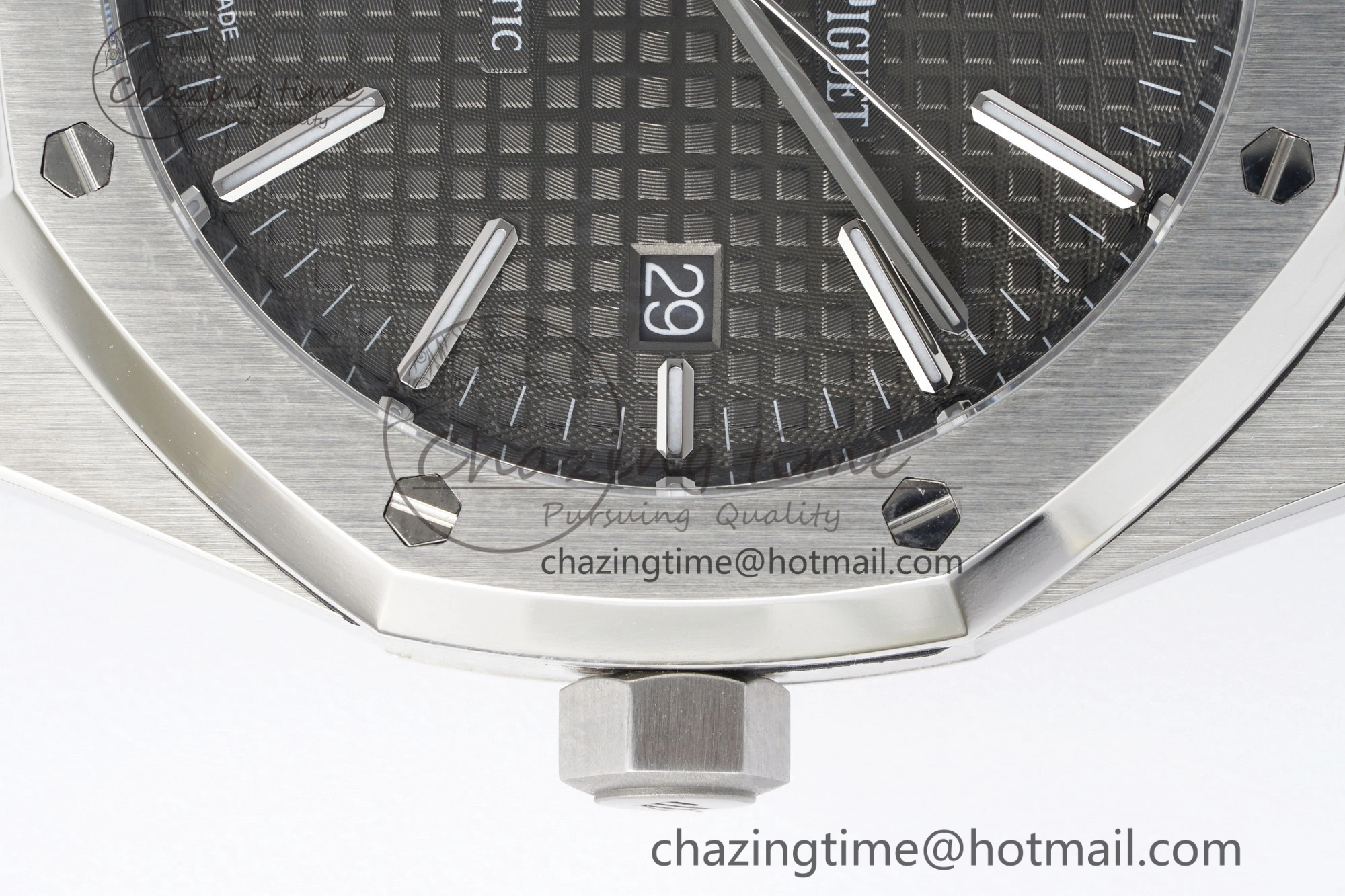 Royal Oak 41mm 15400 SS APSF 1:1 Best Edition Gray Textured Dial on SS Bracelet A3120 Super Clone V2