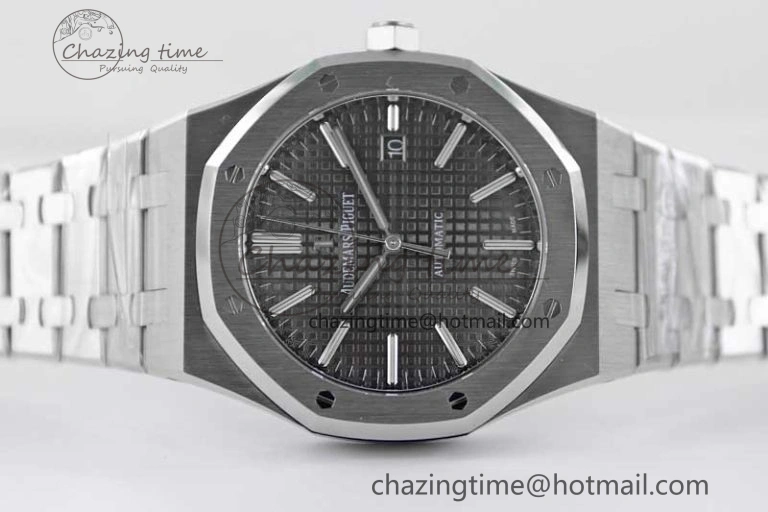 Royal Oak 41mm 15400 SS APSF 1:1 Best Edition Gray Textured Dial on SS Bracelet A3120 Super Clone