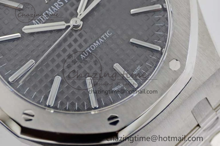 Royal Oak 41mm 15400 SS APSF 1:1 Best Edition Gray Textured Dial on SS Bracelet A3120 Super Clone