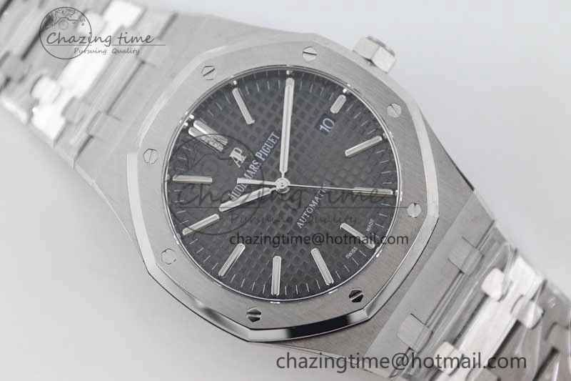 Royal Oak 41mm 15400 SS APSF 1:1 Best Edition Gray Textured Dial on SS Bracelet A3120 Super Clone