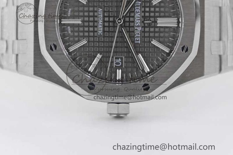 Royal Oak 41mm 15400 SS APSF 1:1 Best Edition Gray Textured Dial on SS Bracelet A3120 Super Clone