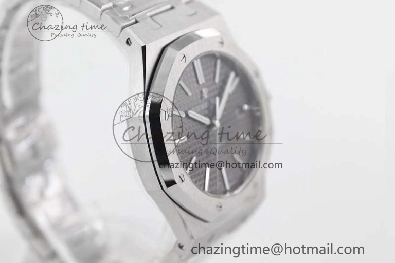 Royal Oak 41mm 15400 SS APSF 1:1 Best Edition Gray Textured Dial on SS Bracelet A3120 Super Clone