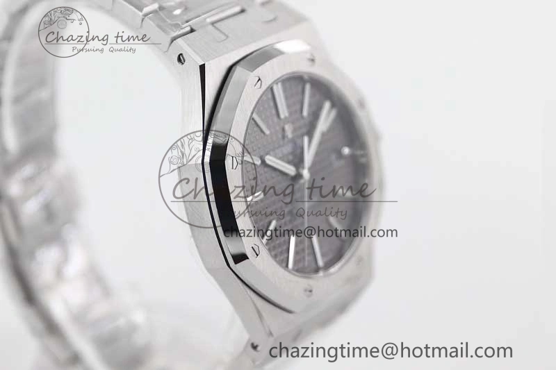 Royal Oak 41mm 15400 SS APSF 1:1 Best Edition Gray Textured Dial on SS Bracelet A3120 Super Clone
