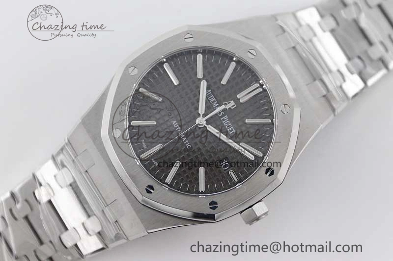 Royal Oak 41mm 15400 SS APSF 1:1 Best Edition Gray Textured Dial on SS Bracelet A3120 Super Clone
