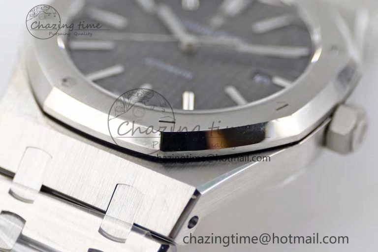 Royal Oak 41mm 15400 SS APSF 1:1 Best Edition Gray Textured Dial on SS Bracelet A3120 Super Clone