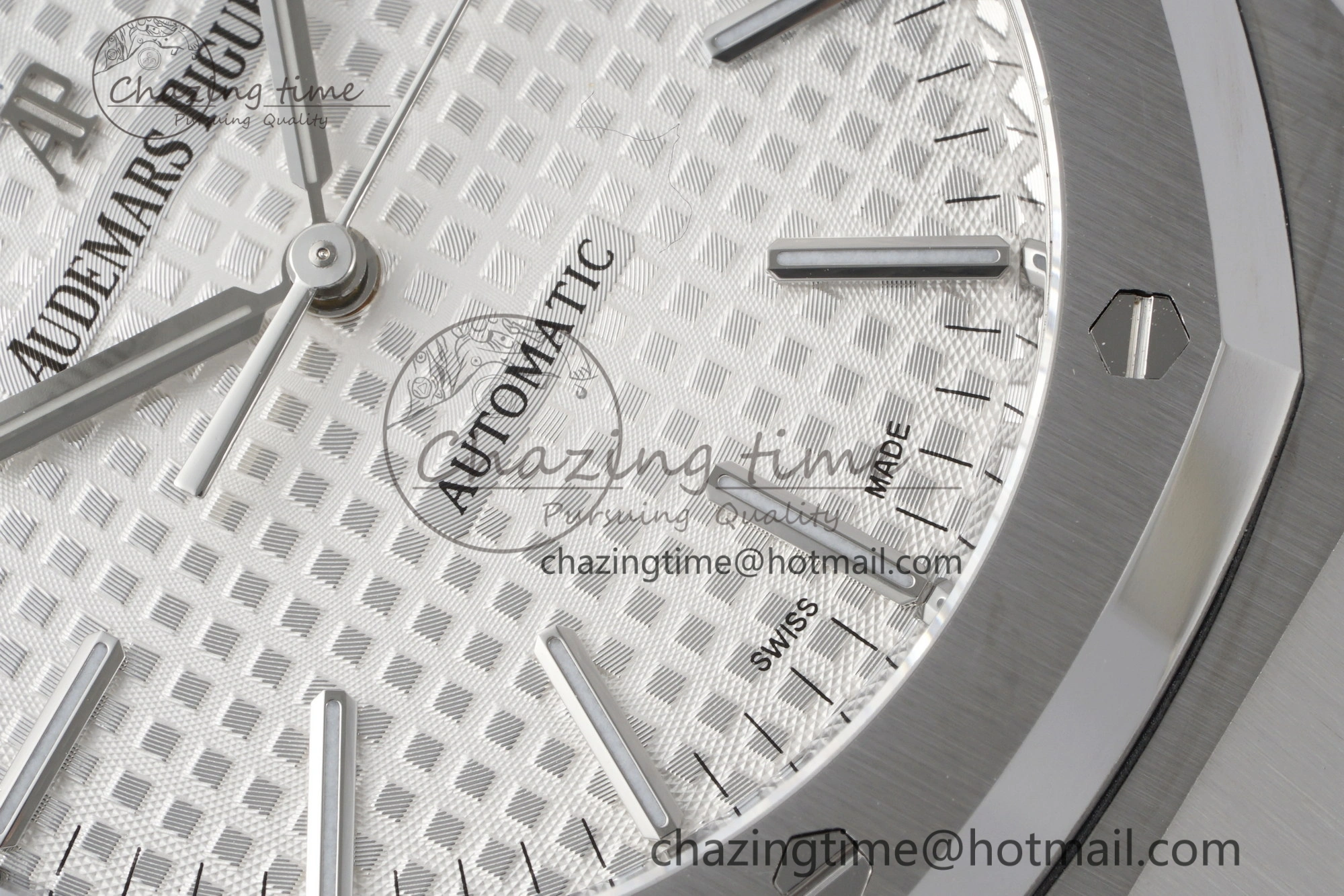 Royal Oak 41mm 15400 SS APSF 1:1 Best Edition White Textured Dial on SS Bracelet A3120 Super Clone V2