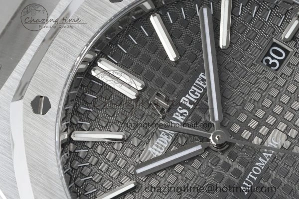 Royal Oak 41mm 15400 SS IPF 1:1 Best Edition Gray Textured Dial on SS Bracelet SA3120 Super Clone