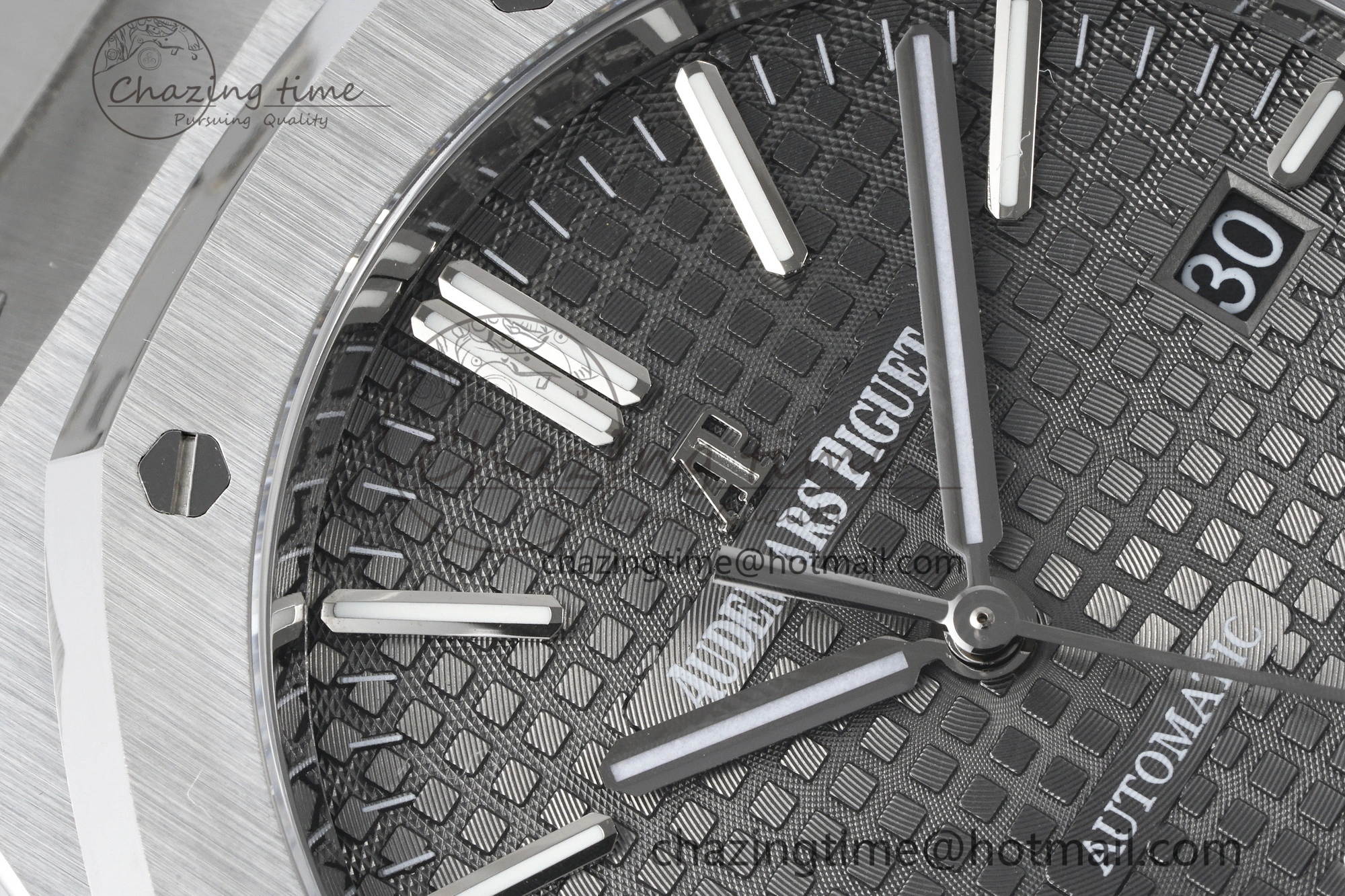 Royal Oak 41mm 15400 SS IPF 1:1 Best Edition Gray Textured Dial on SS Bracelet SA3120 Super Clone