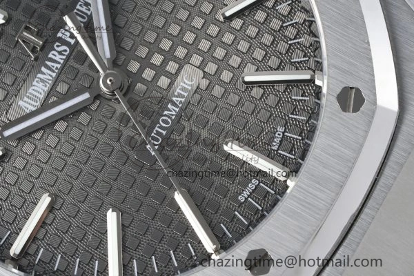 Royal Oak 41mm 15400 SS IPF 1:1 Best Edition Gray Textured Dial on SS Bracelet SA3120 Super Clone