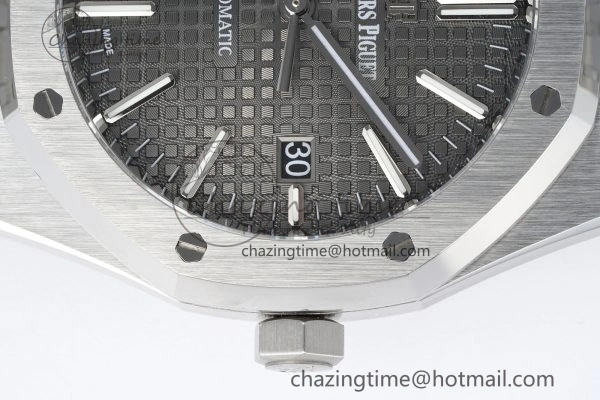 Royal Oak 41mm 15400 SS IPF 1:1 Best Edition Gray Textured Dial on SS Bracelet SA3120 Super Clone