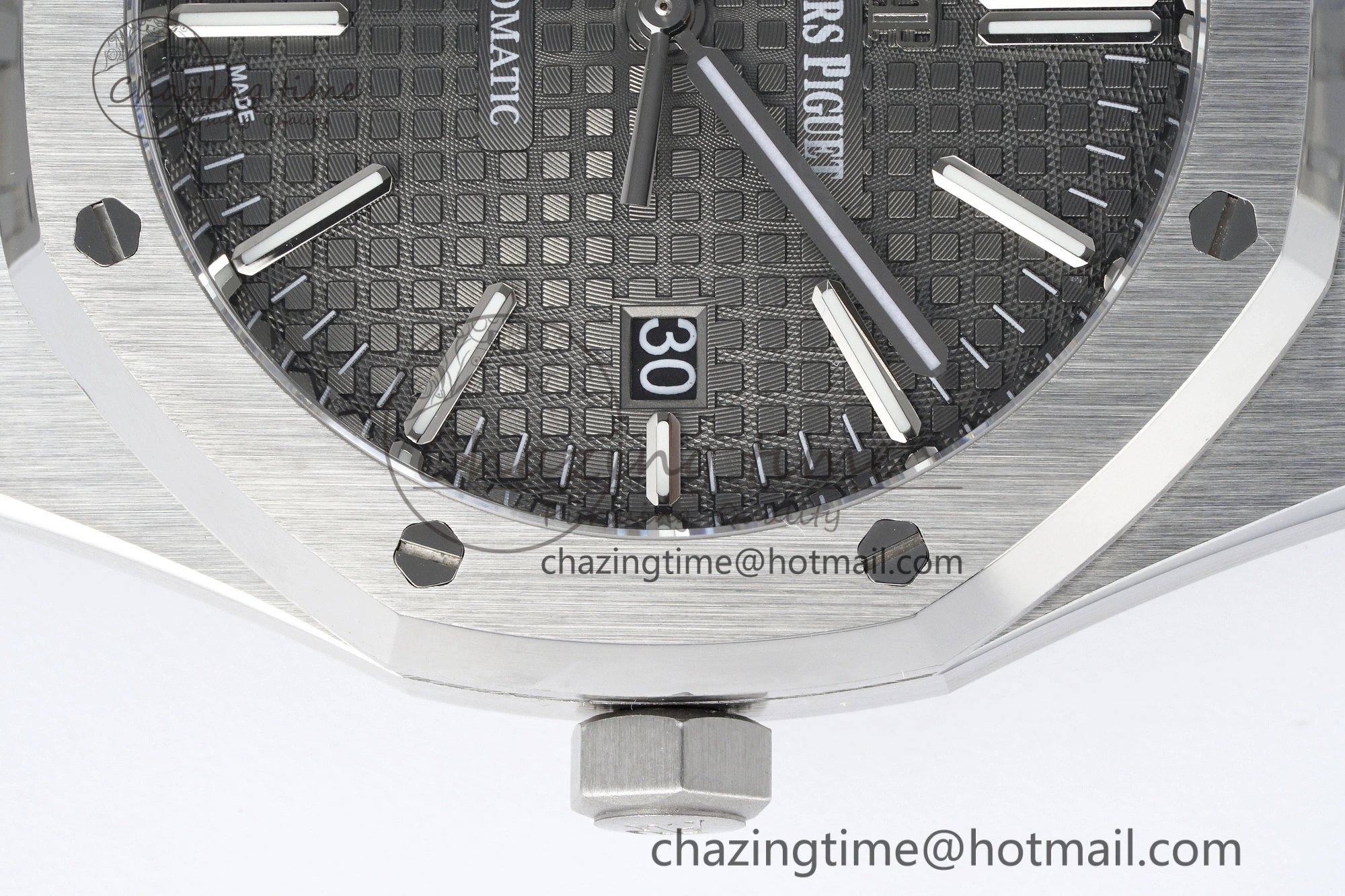 Royal Oak 41mm 15400 SS IPF 1:1 Best Edition Gray Textured Dial on SS Bracelet SA3120 Super Clone